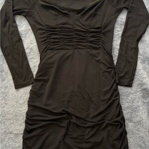 Elegant Black Long Sleeve Dress